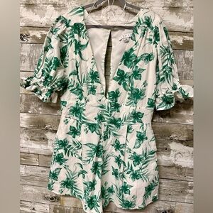 Hyfve Floral Puff Sleeve Rhomper